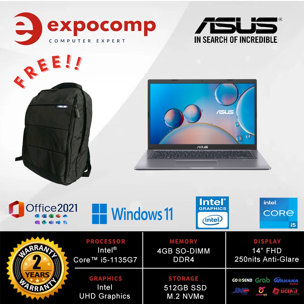 ASUS VIVOBOOK A416EAO-FHD552 GREY CORE i5-1135G7