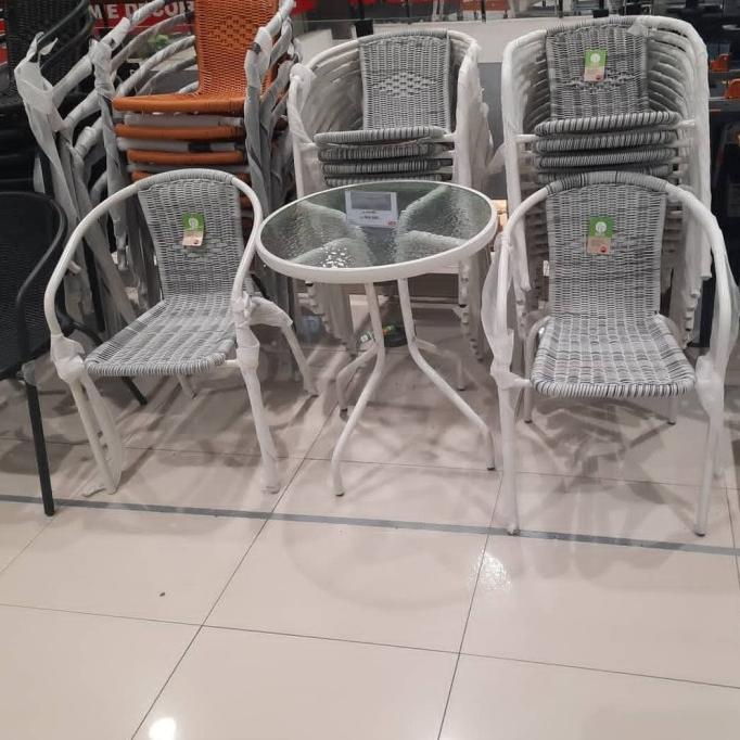 

KURSI TERAS / MEJA TAMU / MEJA TAMAN 1 SET PUTIH CANTIK !! MURAH8525