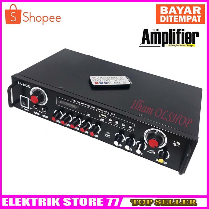 Amplifier Bluetooth Fleco SC-211BT - Power Ampli SC 211BT Amplifier Murah