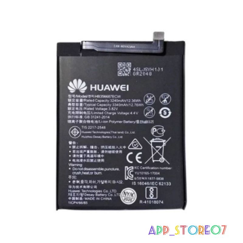 BATTERY BATRE BATERAI HUAWEI NOVA 2i 3i HB356687ECW MATE 10 LITE ORIGINAL.