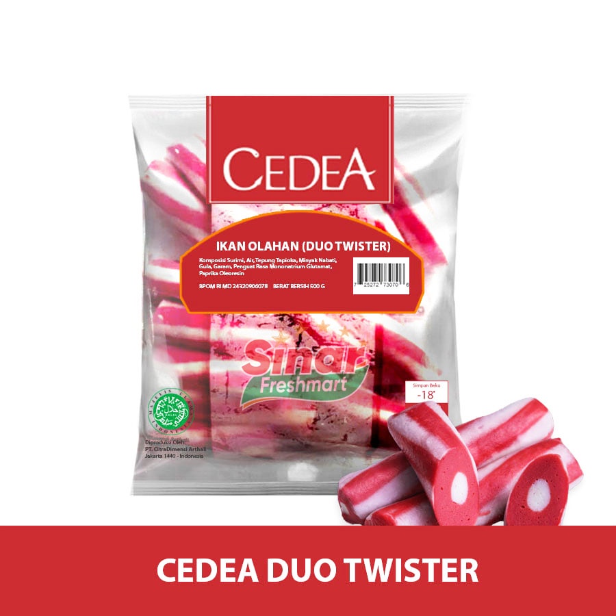 

[SINAR.FRESHMART] CEDEA Duo Twister / Ikan Olahan beku [500gr]