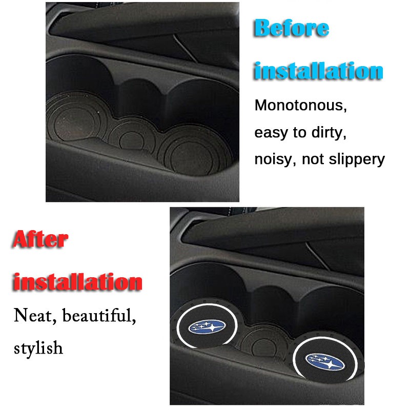 2 Pcs Mobil Coaster Cangkir Air Botol Pemegang Anti-Slip Pad Mat Silica Gel untuk Dekorasi Interior Mobil Styling Aksesoris For Volkswagen VW Polo golf Vento Passat Tiguan