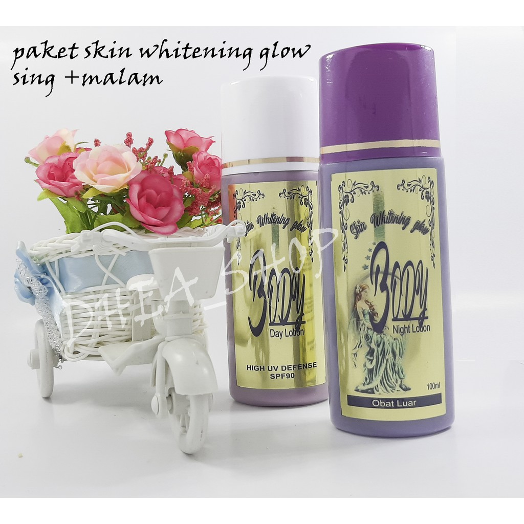 PAKET SIANG + MALAM HB DOSTING GLOW / BODY WHITENING GLOW / LOTION WHITENING / NIGHT LOTION