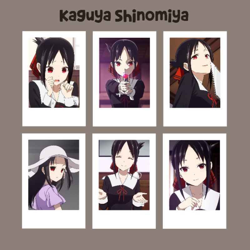 Polaroid Anime Kaguya sama Love is war Kaguya shinomiya Chika Fujiwara Miyuki Shirogane Yu Ishigami 