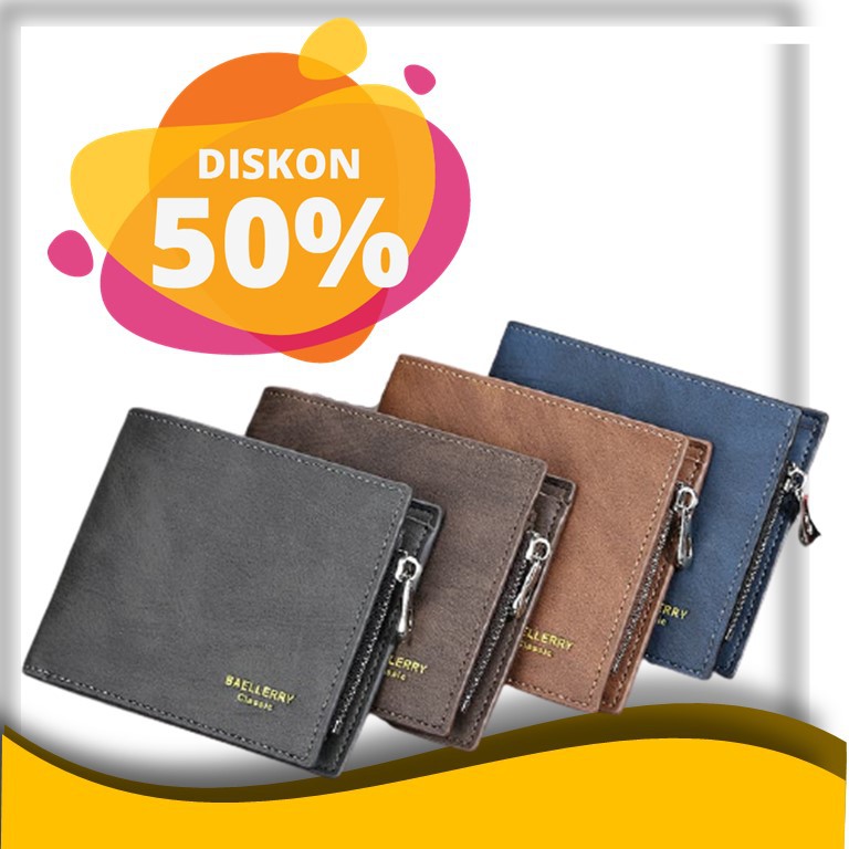 DOMPET KULIT PRIA LIPAT ORIGINAL ASLI ORI PENDEK MURAH A5