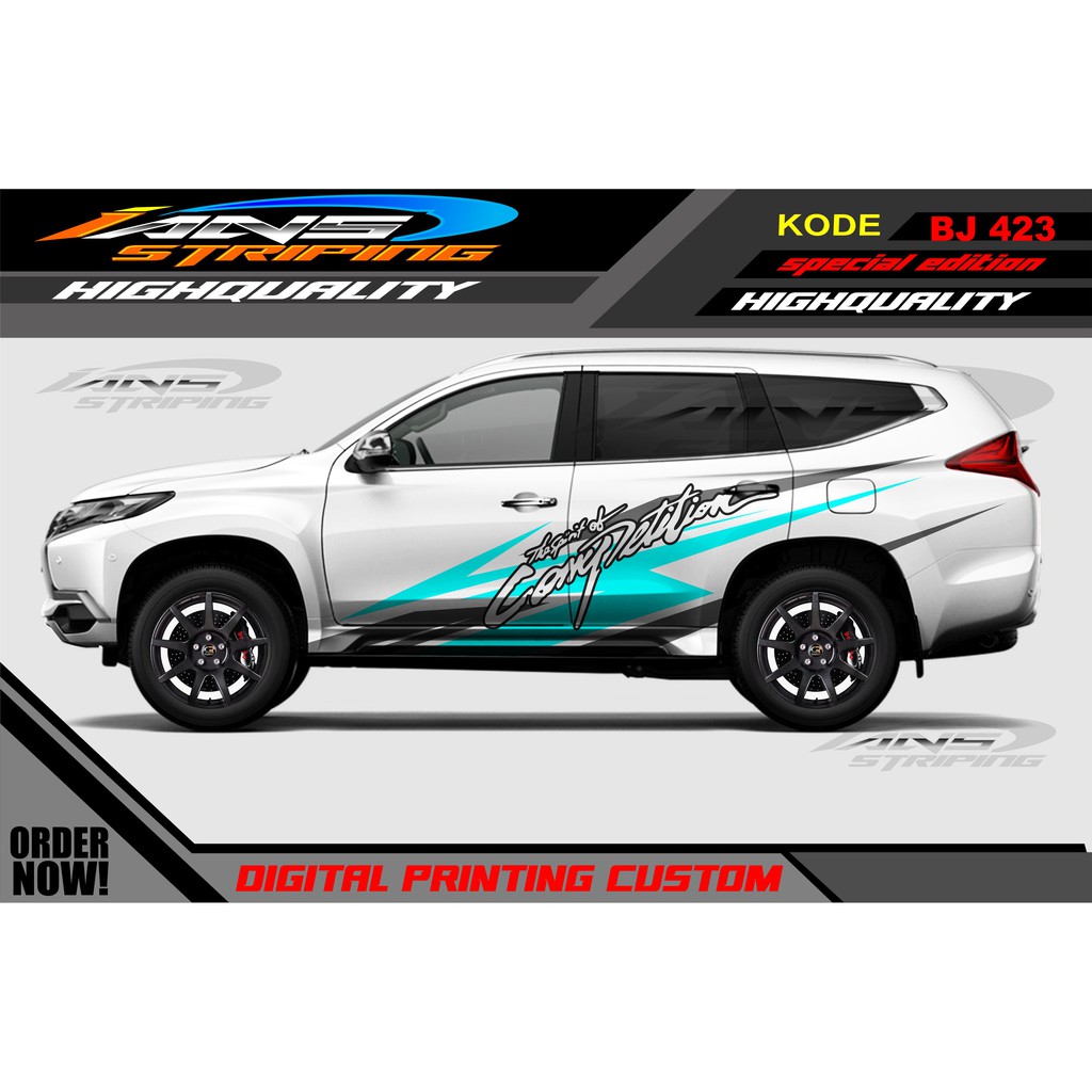 STICKER MOBIL PAJERO, FOERTUNER / DECAL STIKER MOBIL / STIKER PAJERO / VARIASI STIKER MOBIL