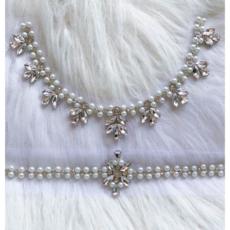 payet rangkai 1 set leher dan pinggang