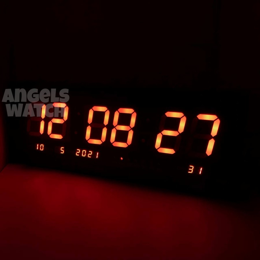 jam dinding digital LED merah TL-4819 jam digital besar