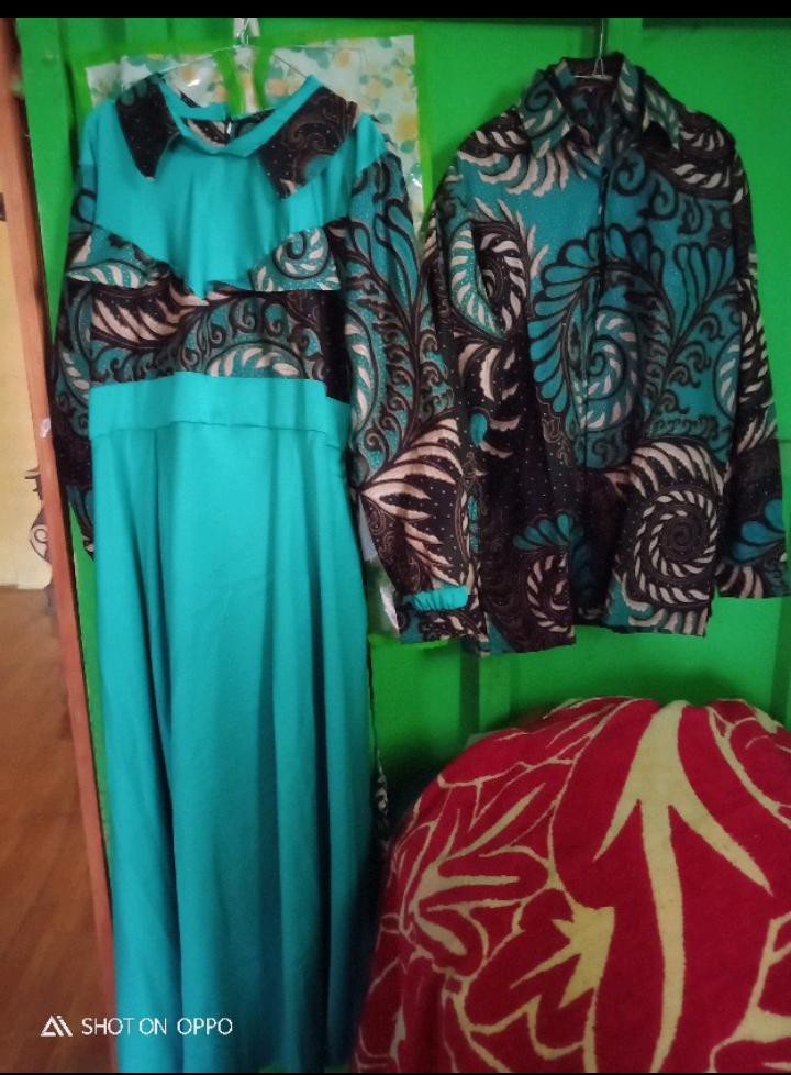 Gamis Couple/couple Gamis Batik Katun Mix Velvet Premium High Quality/dress Muslim