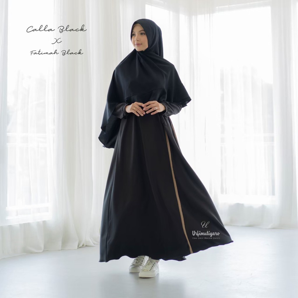 Gamis Dewasa Urfimutiyaro - Calla - Black
