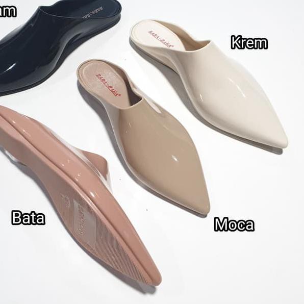 PROMO jelly sandal slop barabara sendal lancip karet import BBJD938BPLC ✾