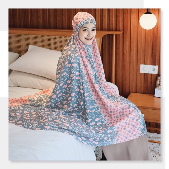 MUKENA TASBIYA MEGAMENDUNG GREY MURAH