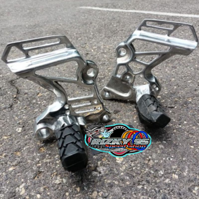 step belakang Tiger lawas potongan +karet (repro almunium poles )Power step belakang herex / Honda T