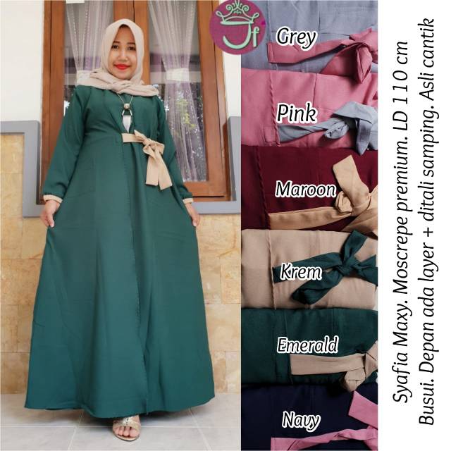 Gamis moskrep kombinasi //JF623