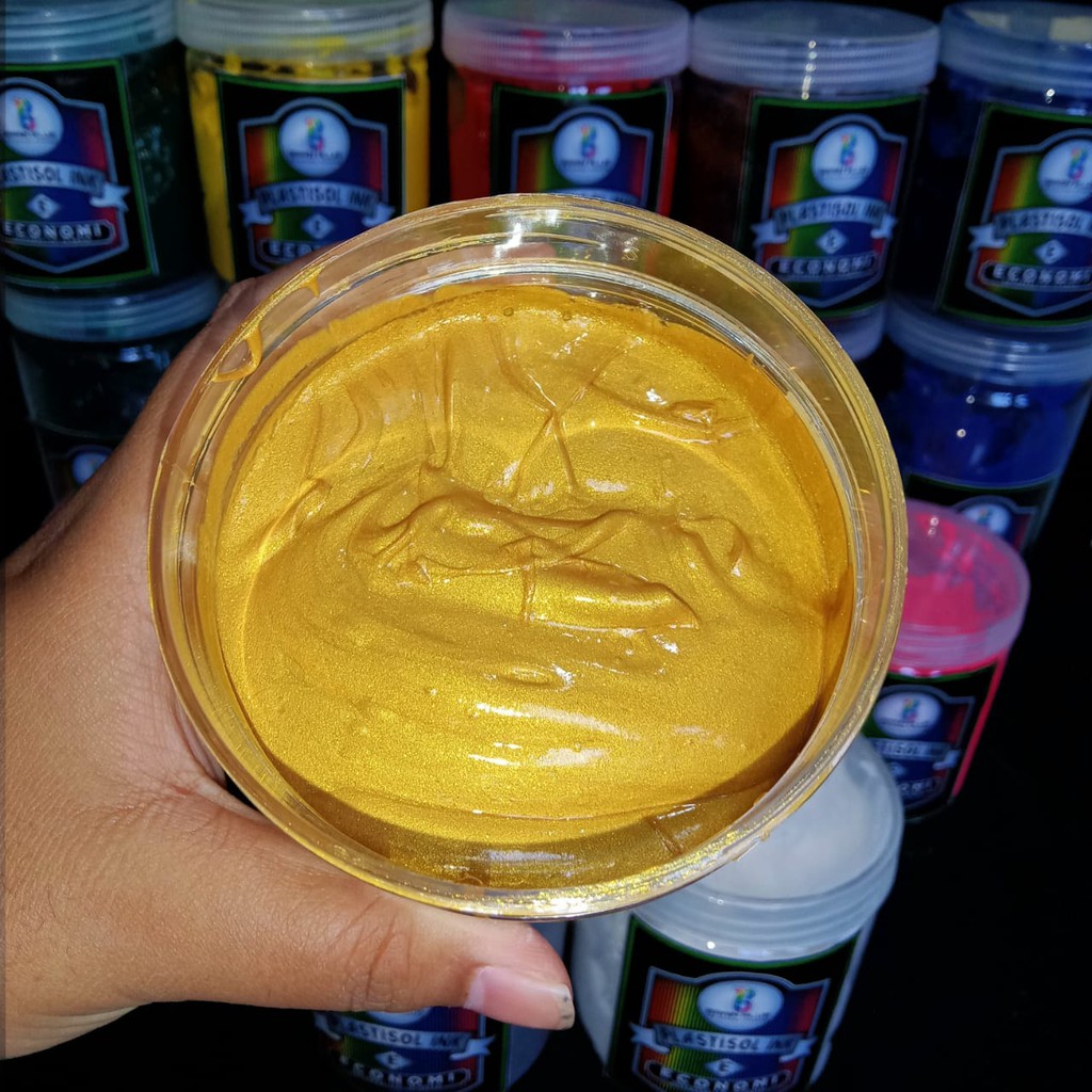 

H7Y Tinta Sablon PLASTISOL SHIMER GOLD Brain Plus 500gr