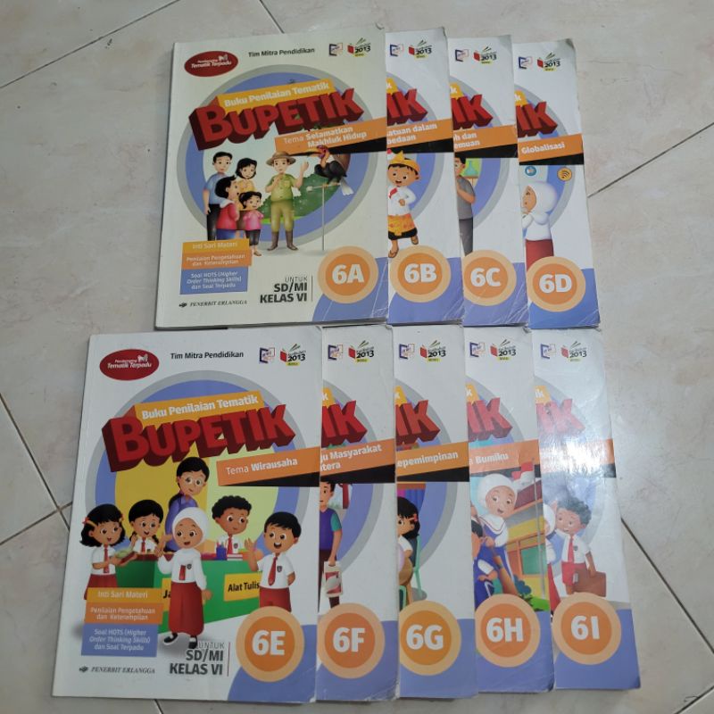 BUKU BEKAS ERLANGGA - BUPETIK KELAS 6 SD K13 REVISI