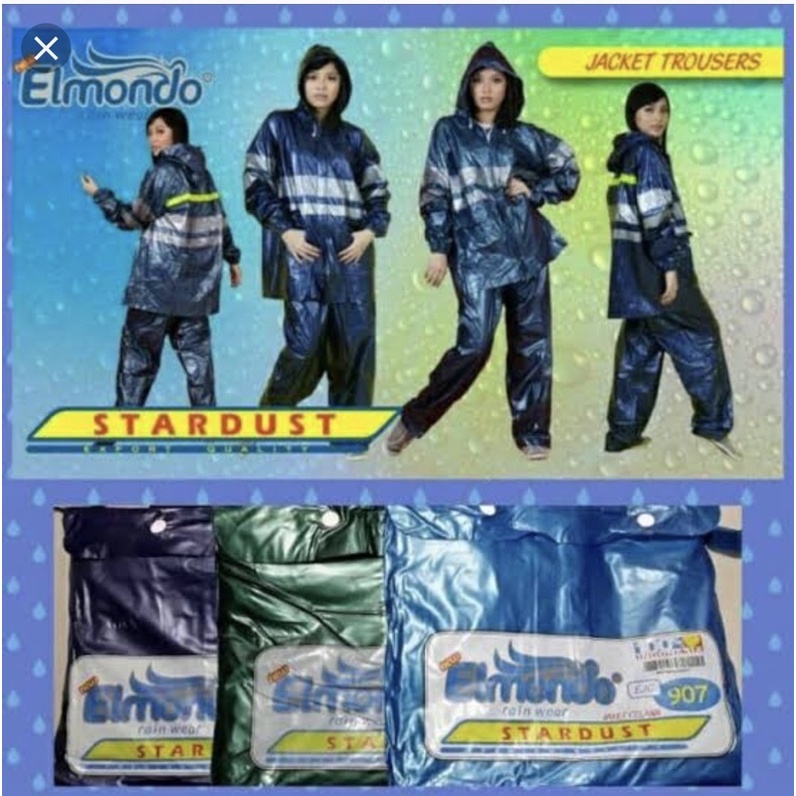 Jas Hujan Dewasa Setelan Baju Celana Elmondo Stardust