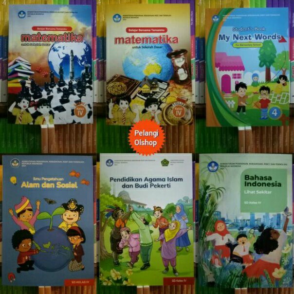 BUKU MATEMATIKA,BAHASA INDONESIA,BAHASA INGGRIS,AGAMA ISLAM,IPA-IPS SD/MI KELAS 4 KURIKULUM MERDEKA