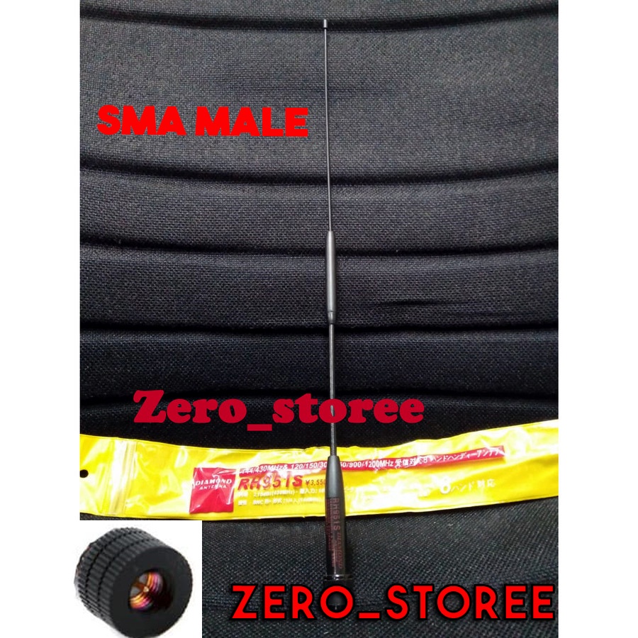 Antena HT Lidi Pecut SMA Male Laki Diamond RH951S RH951 Yaesu Firstcom FC27 Dualband Bongol 951 951S antenna 951S Loading double dua