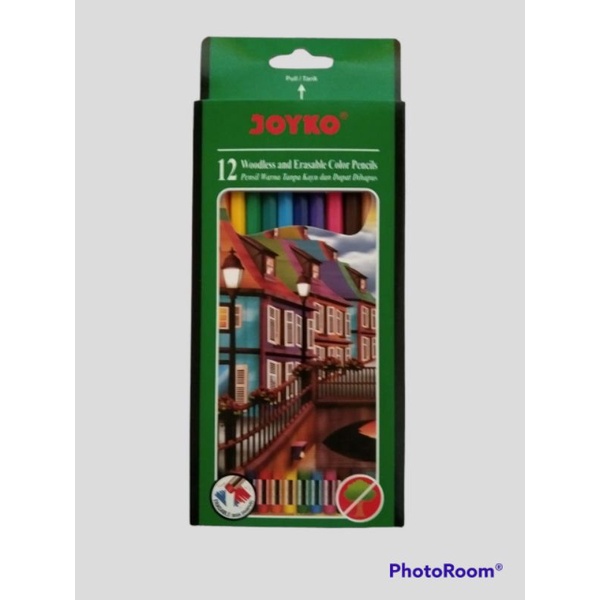 

Joyko CP-109 pensil warna erasable/penghapus warna 12 panjang