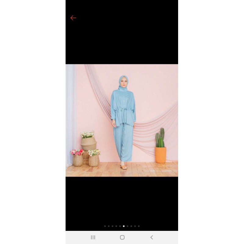 

one set by zave warna biru muda