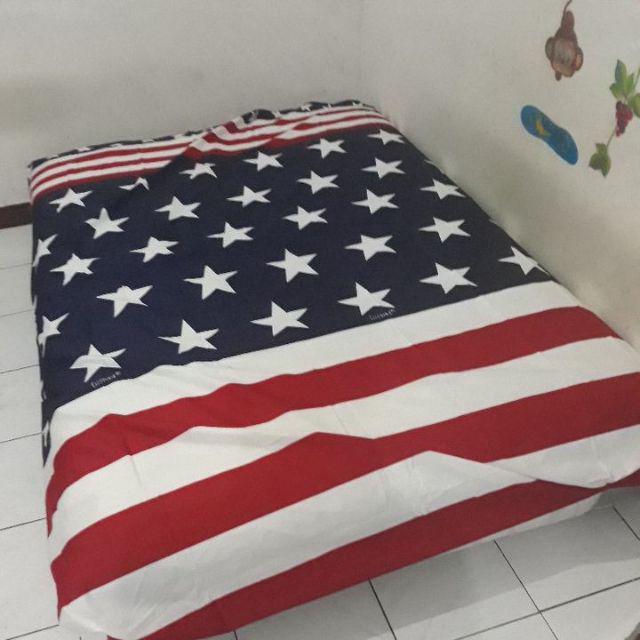 Sprei California No 3 Single 120x200 Motif Bola Madrid Mu Liverpool Barca Paris Woody Megumi Murah
