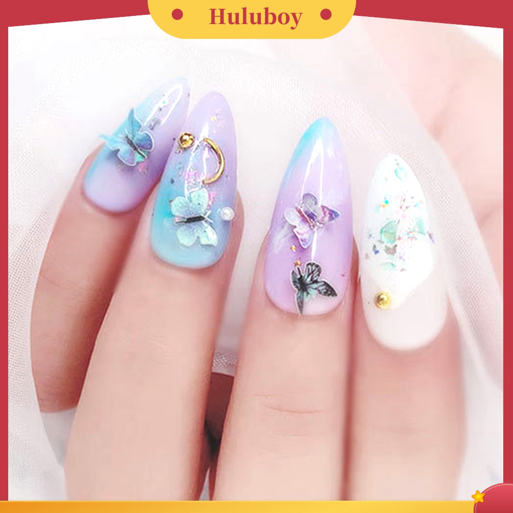 Huluboy Huluboy♡ Stiker Kupu-Kupu Mini Untuk Dekorasi Manicure DIY