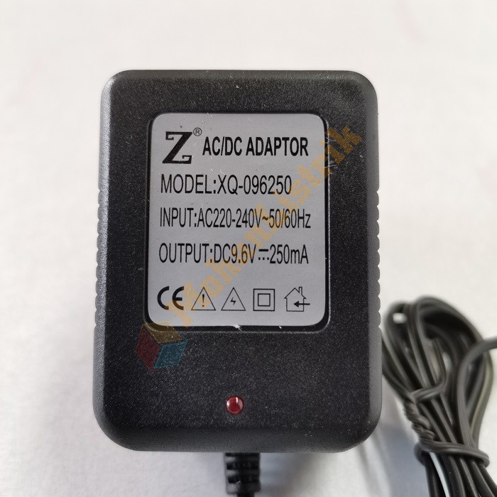 Adaptor Trafo Charger Baterai 9.6V DC 250mA