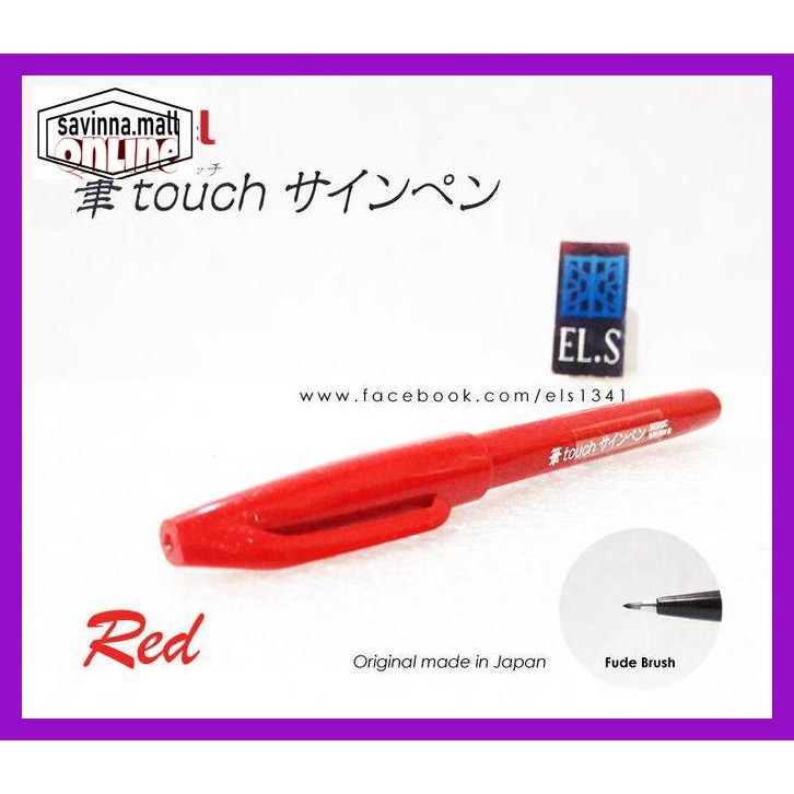 

U0Uo879- Pentel Touch Brush Pen Red Y7Ry688-