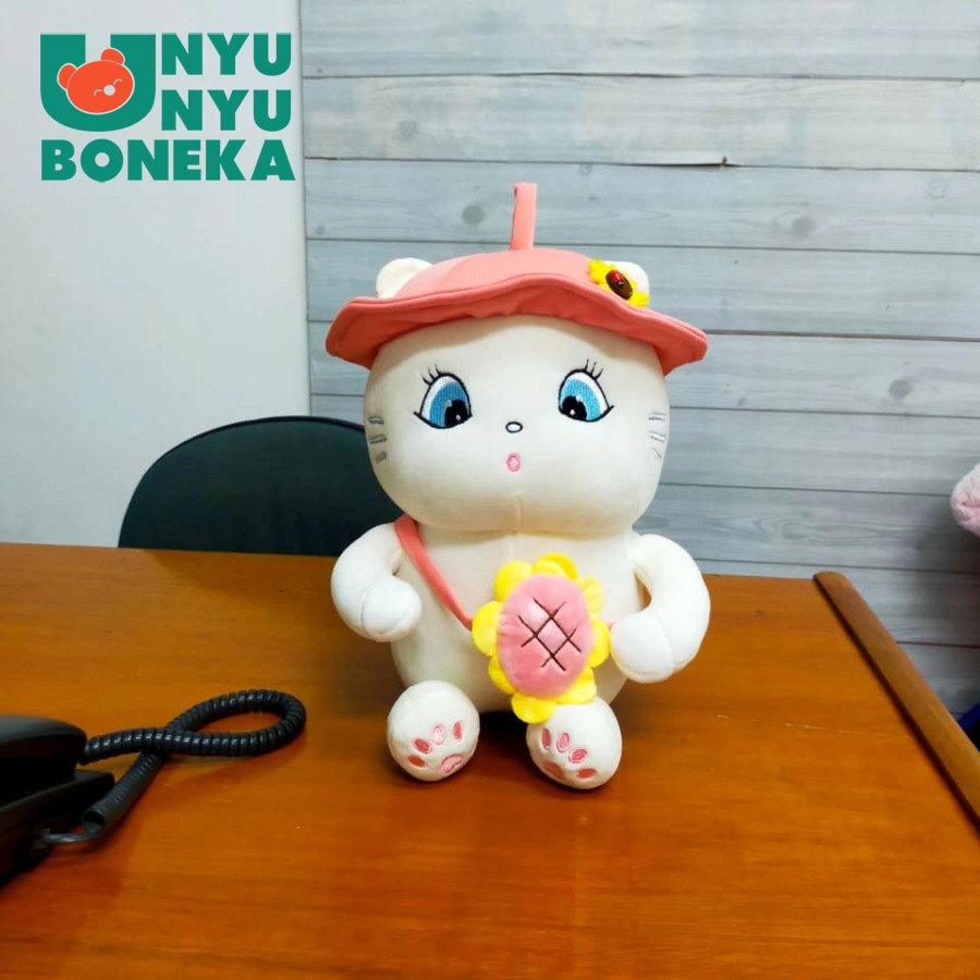 Boneka Kucing Tas Bunga Matahari Size11&quot;/23cm/mainananak/hadiah/animal