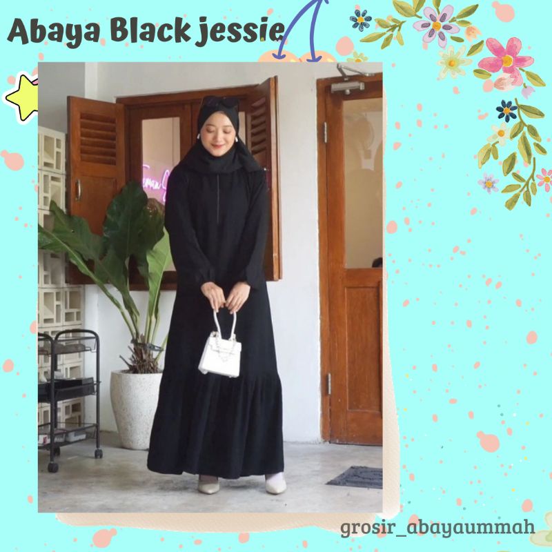 New Abaya simple abaya trendy abaya remaja abaya polos abaya murah ABAYA BLACK JESSIE abaya saudy