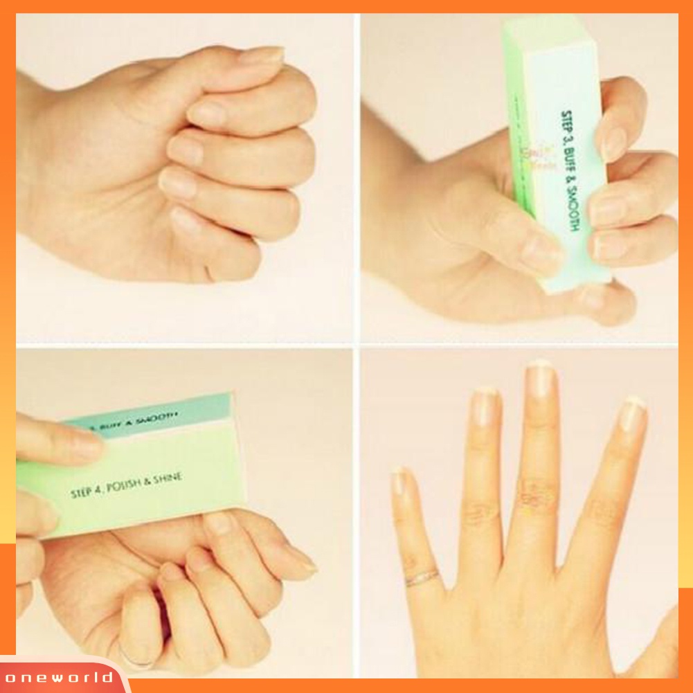 (ONWO) 1pc Balok Buffer Pengamplas / Pemoles Kuku Untuk Manicure