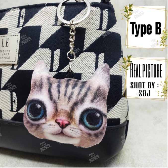 Gantungan kunci kucing / cat keychain /  motif Chubby Cat