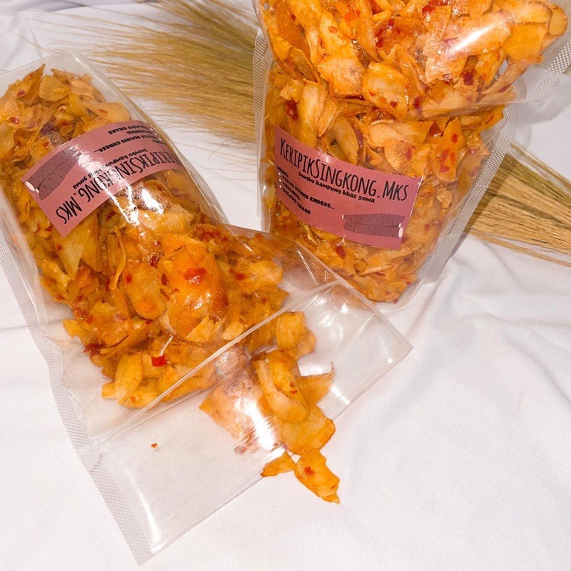 

KERUPIK SINGKONG PEDASMANIS PAKET RESELLER BUNGKUS UKURAN 1/2KILO
