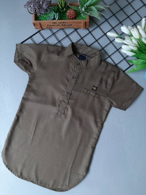 Kemeja katun kurta  anak