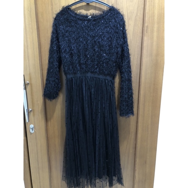 Preloved Dress Pesta Hitam