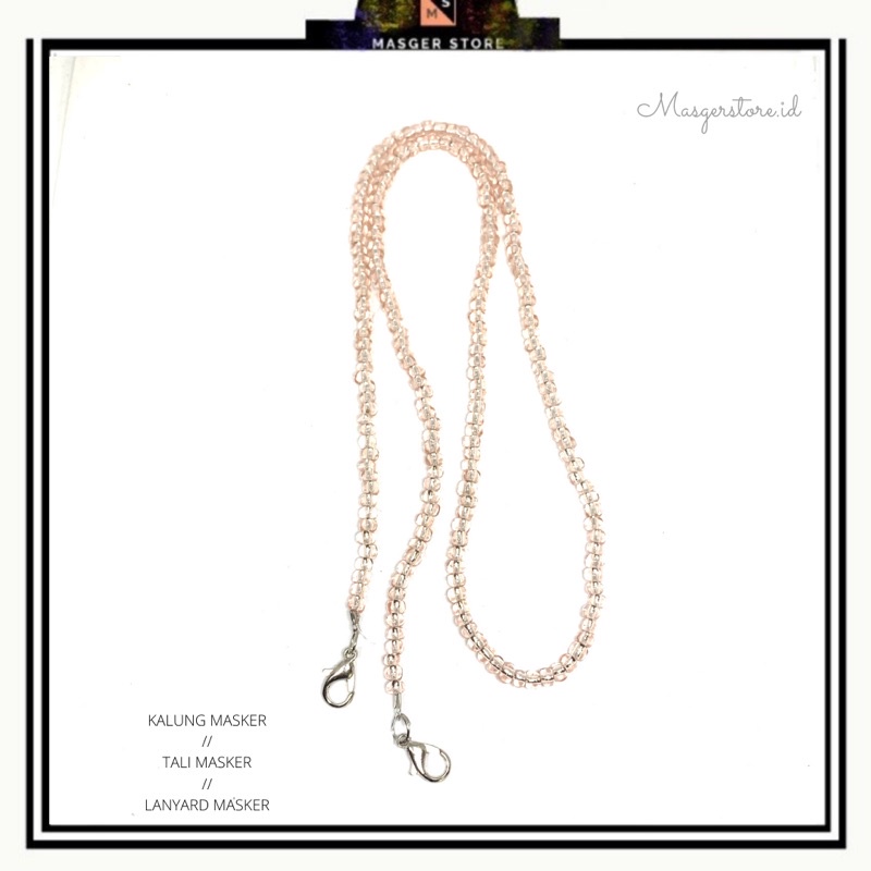 Kalung Strap Masker Tali Masker Kalung Mask Chain-Peach Sand