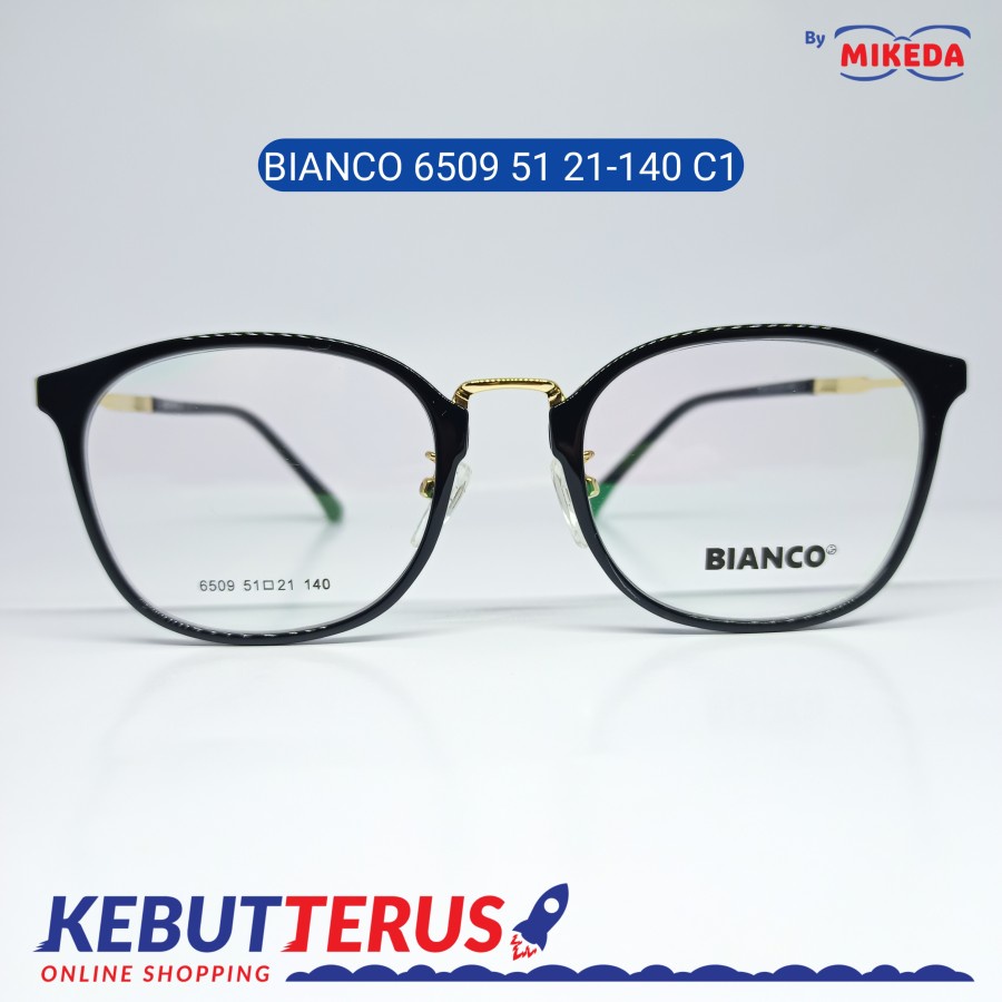 Mikeda-FRAME KACAMATA BIANCO 6509 51 21-140 C1+LENSA(MINUS/CYLINDER)