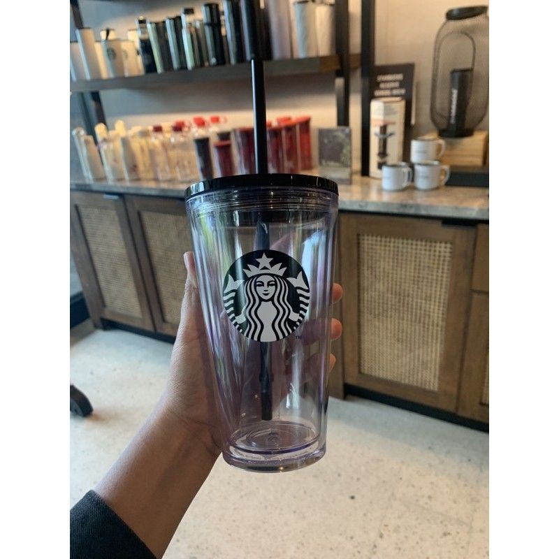 Botol minum tumbler Starbucks original Edisi Black Siren size grande &amp; trenta