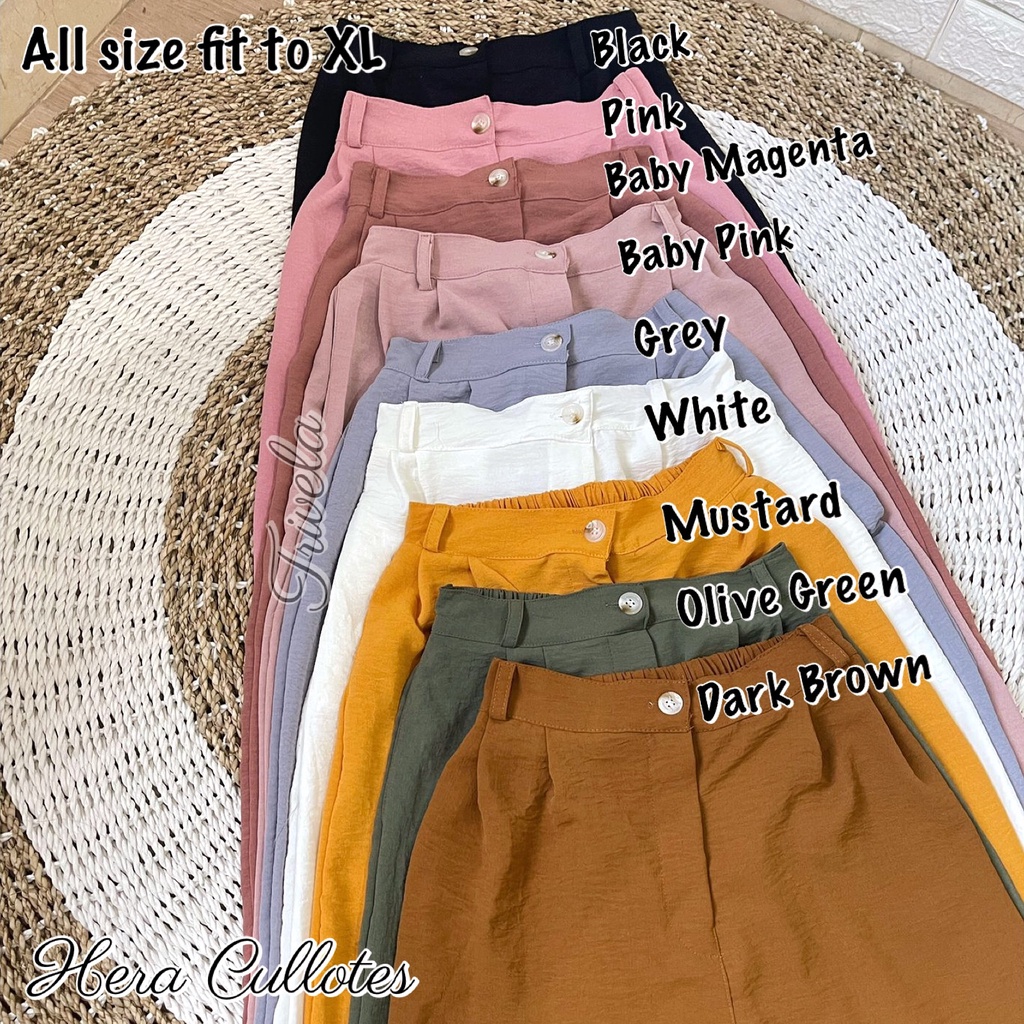 Hera Cullotes / Pants Kulot Cringkle 8881 / Kulot Kringkle Airflow / Kulot Cringkel Highwaist Panjang Anti Ngatung SJJ