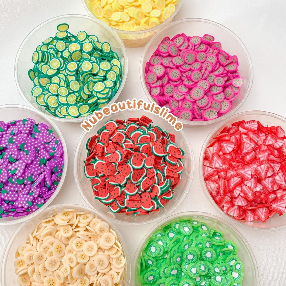 [KODE PRODUK MVD978865] FIMO SLICE FIMO FRUIT SLICE FIMO BUAH NAIL ART HIASAN SLIME