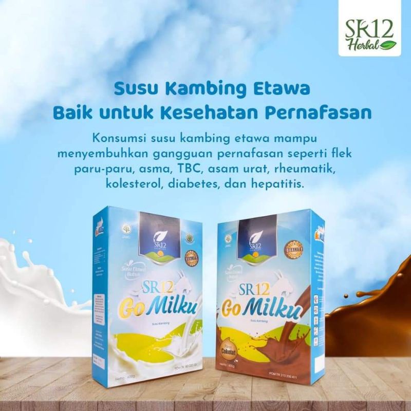 SR12 Go Milku Premium - Susu Kambing Etawa Bubuk - Obat Asma - TBC - Paru Paru