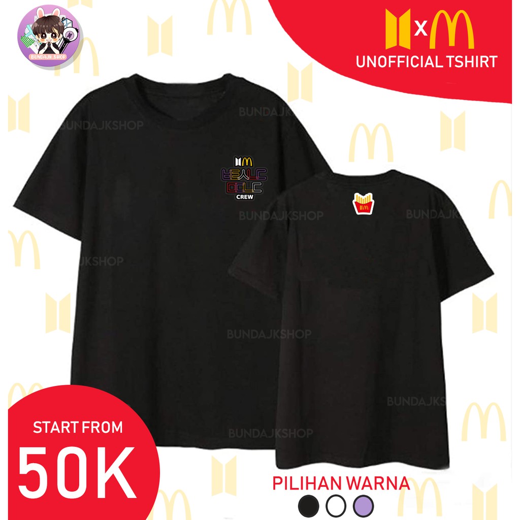 BTS x McDonald's Unofficial Tshirt Crew Ver