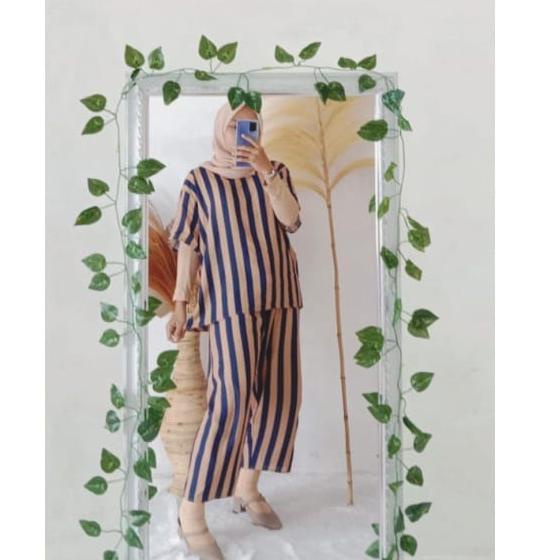 RECOMENDED SETELAN ANDIN MOTIF SALUR / BAJU SETELAN DEWASA WANITA / SETELAN ANDIN KEKINIAN TERBARU 2