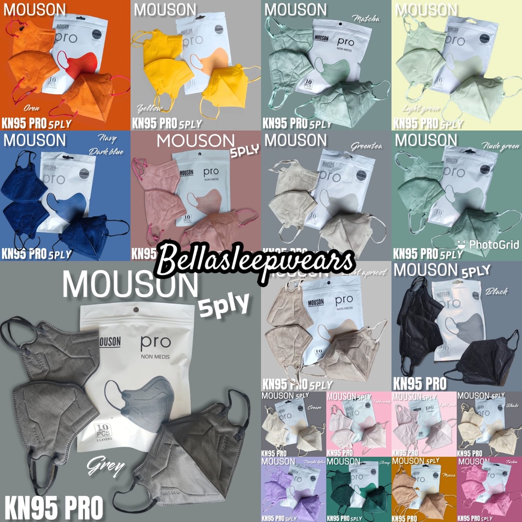 PRO KN95 MOUSON 5PLY - MASKER KN95 NEW KOREA DESIGN MOUSON PRO 5PLY ( LIKE AER )