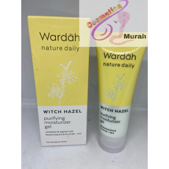 Wardah nature daily witch hazel purifying moisturizer gel 40 ml