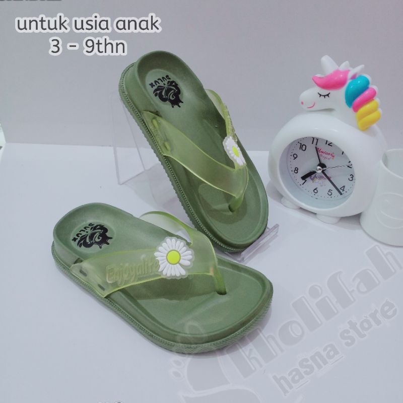 SANDAL JEPIT ANAK PEREMPUAN 30-35 BUNGA MATAHARI DULUX 336c