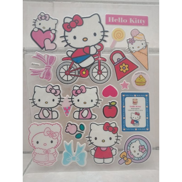 

Sticker timbul Hello Kitty (25,5cm x 19,5cm) untuk hp, laptop, kotak pensil