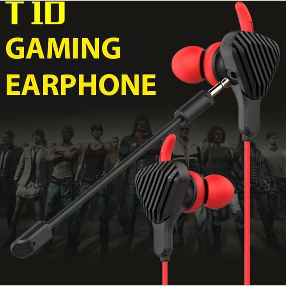 Headset Gaming T10 Earphone Gaming T10 Headphone Gaming T10 PUBG - Merah