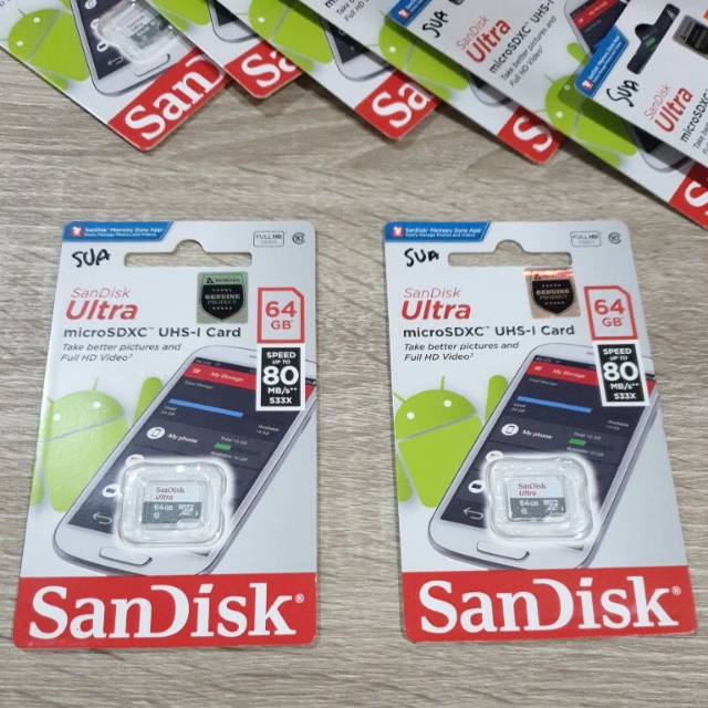 MicroSD Sandisk Ultra 64GB class 10